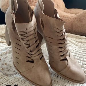 Tan booties